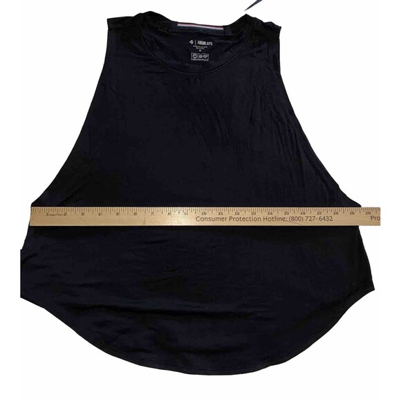 Fourlaps 4Laps Curve Tank -Muscle Tee Tank Top Activewear Black, Size M - Picture 4 of 7